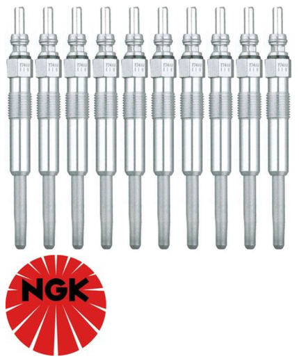 SET OF 10 NGK GLOW PLUGS TO SUIT VOLKSWAGEN TOUAREG 7L AYH TWIN TURBO DIESEL 4.9L V10