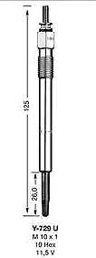 SET OF 4 NGK GLOW PLUGS TO SUIT LAND ROVER DISCOVERY LJ 12L 18L 20L TURBO DIESEL 2.5 I4 TILL 02/1999