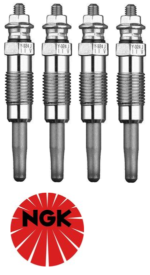 SET OF 4 NGK GLOW PLUGS TO SUIT LAND ROVER DISCOVERY LJ 18L 20L TURBO DIESEL 2.5L I4 FROM 03/1999
