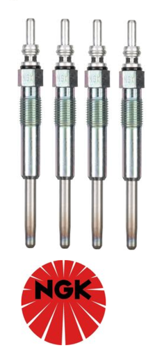 SET OF 4 NGK GLOW PLUGS TO SUIT JEEP CHEROKEE XJ ENC TURBO DIESEL 2.5L I4