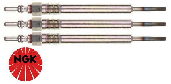 SET OF 3 NGK GLOW PLUGS TO SUIT VOLKSWAGEN DFGA DFHA DCYA TURBO DIESEL 1.6L 2.0L I4