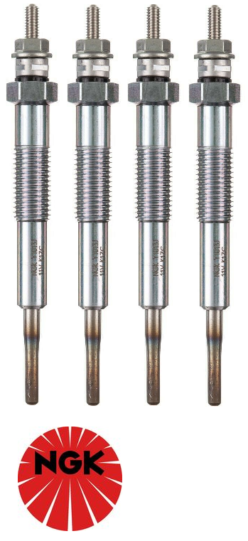SET OF 4 NGK GLOW PLUGS TO SUIT TOYOTA 4RUNNER LN130R 3L DIESEL 2.8L I4