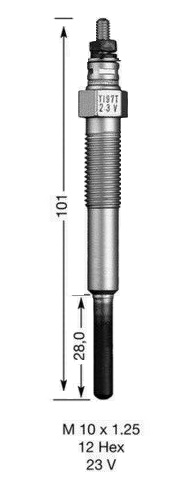 SET OF 4 NGK GLOW PLUGS TO SUIT TOYOTA LANDCRUISER BJ60R 3B DIESEL 3.4L I4