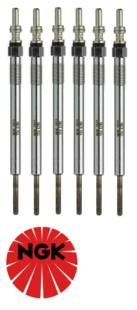 SET OF 6 NGK GLOW PLUGS TO SUIT LAND ROVER DISCOVERY 4 L319 276DT TURBO DIESEL 2.7L V6