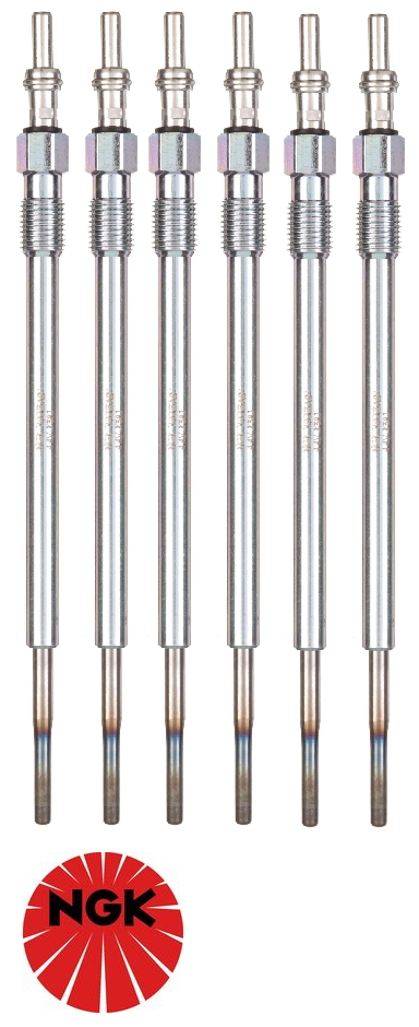 SET OF 6 NGK GLOW PLUGS TO SUIT JEEP GRAND CHEROKEE WK EXF TURBO DIESEL 3.0L V6