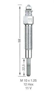 SET OF 6 NGK GLOW PLUGS TO SUIT NISSAN PATROL GQ GU Y61 TD42 TD42T TURBO DIESEL 4.2L I6 TILL 06/1999