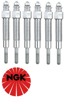 SET OF 6 NGK GLOW PLUGS TO SUIT NISSAN SAFARI Y60 TD42 DIESEL 4.2L I6