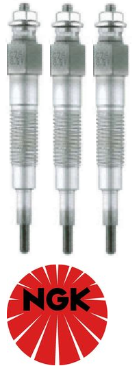 SET OF 3 NGK GLOW PLUGS TO SUIT NISSAN PATROL GQ RD28T TURBO DIESEL 2.8L I6