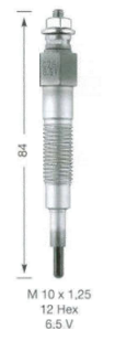 SET OF 3 NGK GLOW PLUGS TO SUIT NISSAN PATROL GQ RD28T TURBO DIESEL 2.8L I6