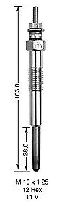 6 X NGK GLOW PLUG FOR TOYOTA LANDCRUISER HZJ75R HZJ78R HZJ79R HZJ105R 1HZ DIESEL 4.2 I6 FROM 05/1998