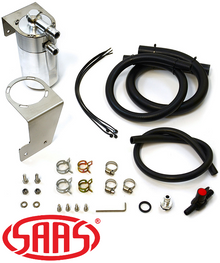 SAAS BAFFLED OIL CATCH CAN KIT TO SUIT NISSAN PATROL GU Y61 TD42 TD42T TD42TI TURBO DIESEL 4.2L I6
