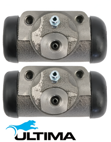 PAIR OF ULTIMA REAR WHEEL CYLINDERS TO SUIT FORD FALCON XA XB XW XY 188 200 221 250 OHV CARB 3.1L 3.3L 3.6L 4.1L I6 SUITS SEDAN & WAGON (Copy) (Copy)
