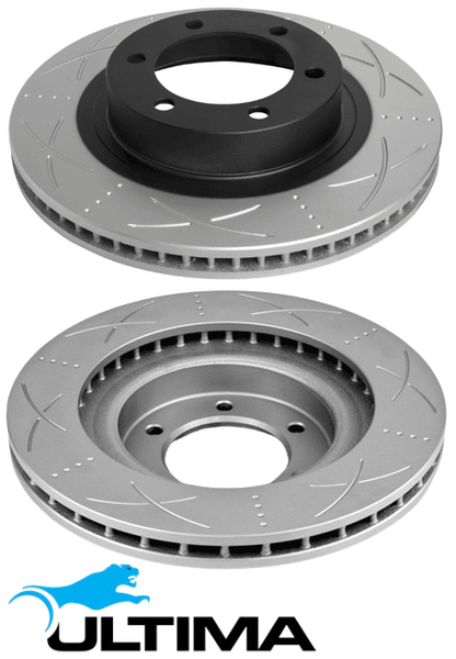ULTIMA FRONT DISC BRAKE ROTOR SET TO SUIT TOYOTA HILUX GGN25R GGN125R 1GR-FE 4.0L V6