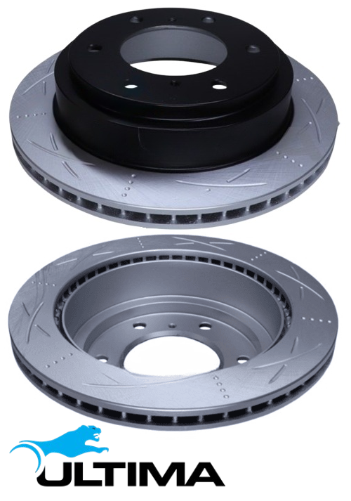 ULTIMA REAR DISC BRAKE ROTOR SET TO SUIT MITSUBISHI PAJERO NM-NX 4M40T 4M41T 2.8L 3.2 I4 OD 300MM