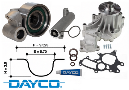 DAYCO TIMING BELT KIT TO SUIT TOYOTA PARDO KDJ120R KDJ150R KDJ155R 1KD-FTV TURBO DIESEL 3.0L I4