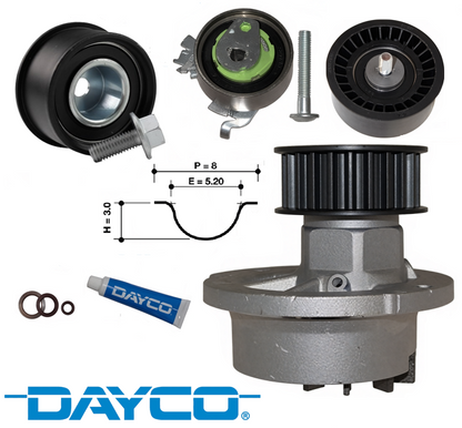 DAYCO TIMING BELT KIT TO SUIT HOLDEN BARINA SB C16XE X16XE 1.6L I4