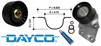 DAYCO TIMING BELT KIT TO SUIT HOLDEN BARINA TK F16D3 1.6L I4 DOUBLE TOOTH COVER