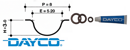 DAYCO TIMING BELT KIT TO SUIT HOLDEN LWH LVN TURBO DIESEL 2.5L 2.8L I4
