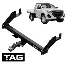 TAG HEAVY DUTY EXTENDED 3-PIECE DESIGN TOW BAR FOR ISUZU D-MAX TFR RZ4E-TC 1.9L I4 TRAYBACK ONLY