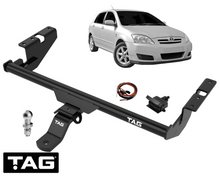 TAG STANDARD DUTY TOW BAR & UNIVERSAL WIRING KIT FOR TOYOTA COROLLA ZZE122R 1ZZ-FE 1.8L I4 HATCHBACK