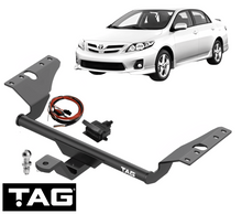 STD DUTY TOW BAR & UNIVERSAL WIRING KIT FOR TOYOTA COROLLA ZRE152R 2ZR-FE 1.8 I4 09/13 TO HATCH ONLY