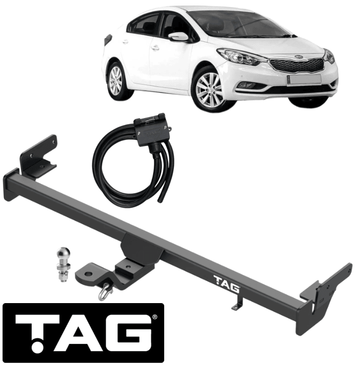 STD DUTY TOW BAR & UNIVERSAL WIRING KIT TO SUIT KIA CERATO YD G4NA 2.0 I4 ON 8/13 TO 3/18 SEDAN ONLY
