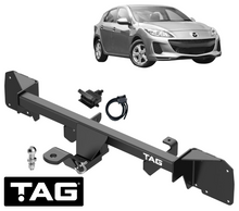 TAG STANDARD DUTY TOW BAR & UNIVERSAL WIRING KIT TO SUIT MAZDA3 BL R2 R2AA 2.2L I4 HATCHBACK ONLY