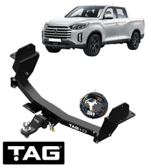 HEAVY DUTY 3-PIECE TOW BAR & WIRING KIT FOR SSANGYONG MUSSO Q200 D22DTR 2.2L I4 SHORT WHEEL BASE