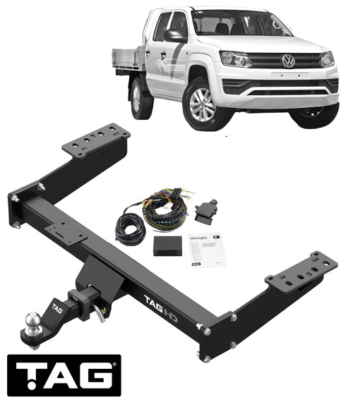 HEAVY DUTY 3-PIECE TOW BAR & BRINK WIRING KIT FOR VOLKSWAGEN AMAROK NF DXKB 2.0 I4 EXTENDED TRAYBACK
