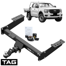 HD 3-PIECE DESIGN TOW BAR & ERICH JAEGER WIRING FOR FORD RANGER T6.2 P025 2.0L I4 EXTENDED TRAYBACK