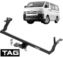 TAG STD DUTY TOW BAR FOR TOYOTA HIACE KDH200R KDH201R 1KD-FTV 2KD-FTV 2.5L 3.0L I4 TILL 01/2019