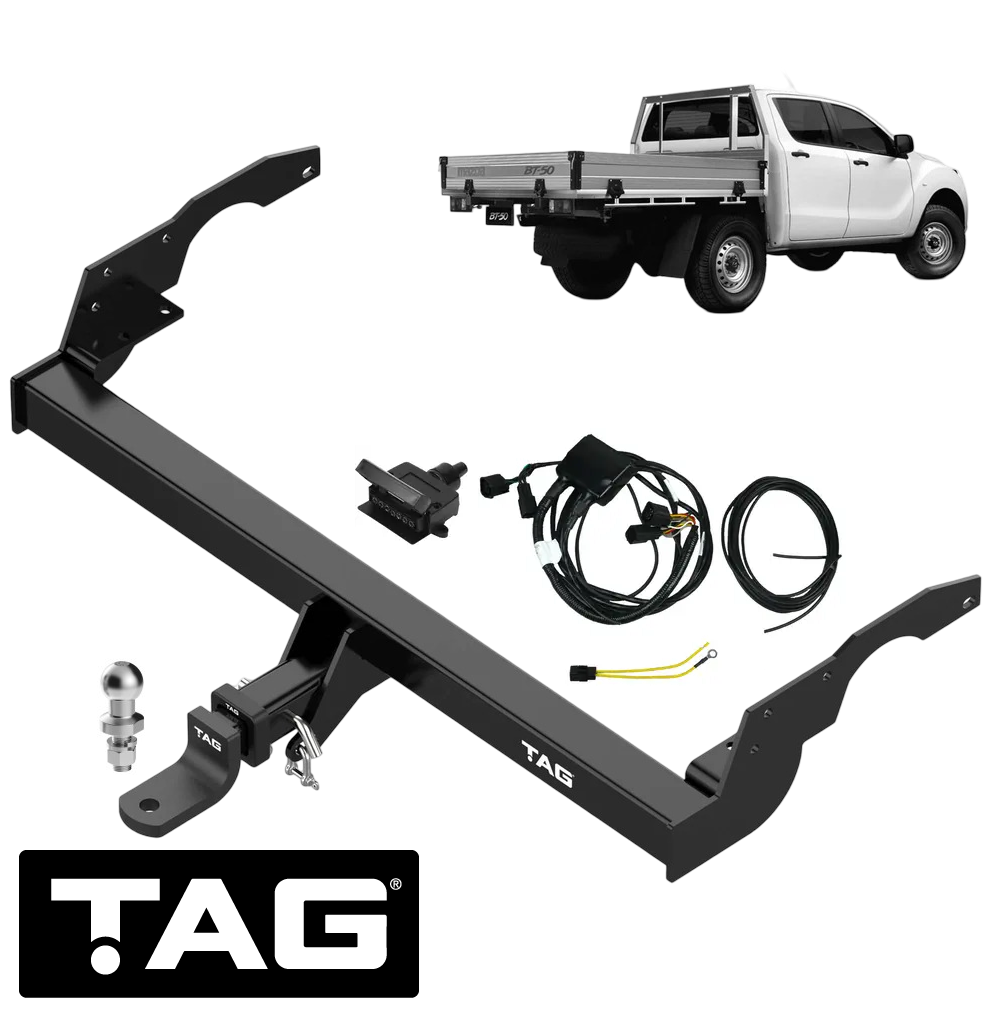 TAG HEAVY DUTY TOW BAR & WIRING KIT FOR MAZDA BT-50 B22 B32 UP UR P4AT 2.2 I4 FROM 09/2011 4WD & RWD