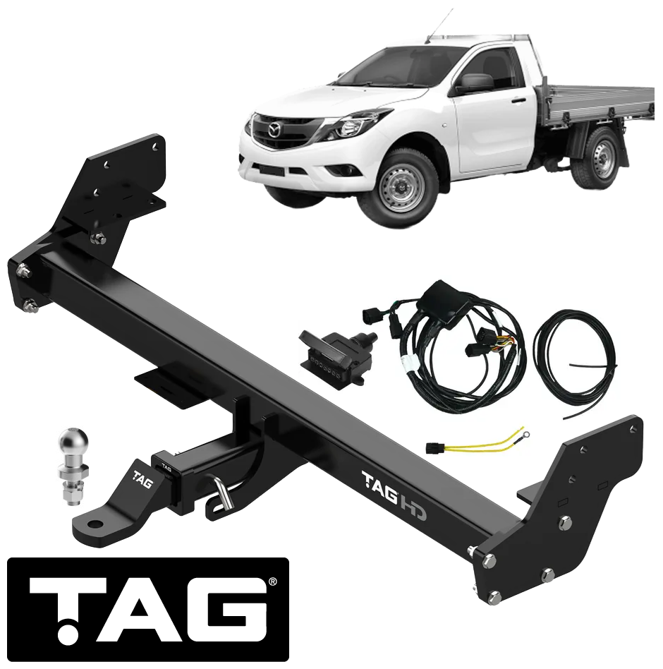 TAG HEAVY DUTY TOW BAR & WIRING KIT FOR MAZDA BT-50 B22 B32 UP UR P4AT 2.2 I4 FROM 09/2011 4WD & RWD