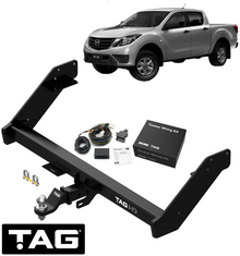 TAG HD EXTENDED TOW BAR & BRINK WIRING KIT FOR MAZDA BT-50 UP UR P4AT 2.2L I4 4WD & RWD CAB CHASSIS