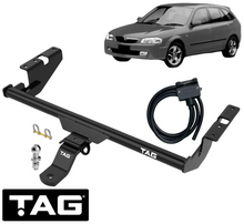 TAG STANDARD DUTY TOW BAR & UNIVERSAL WIRING KIT FOR MAZDA 323 BJ ZM FP-DE 1.6 1.8 I4 HATCHBACK ONLY