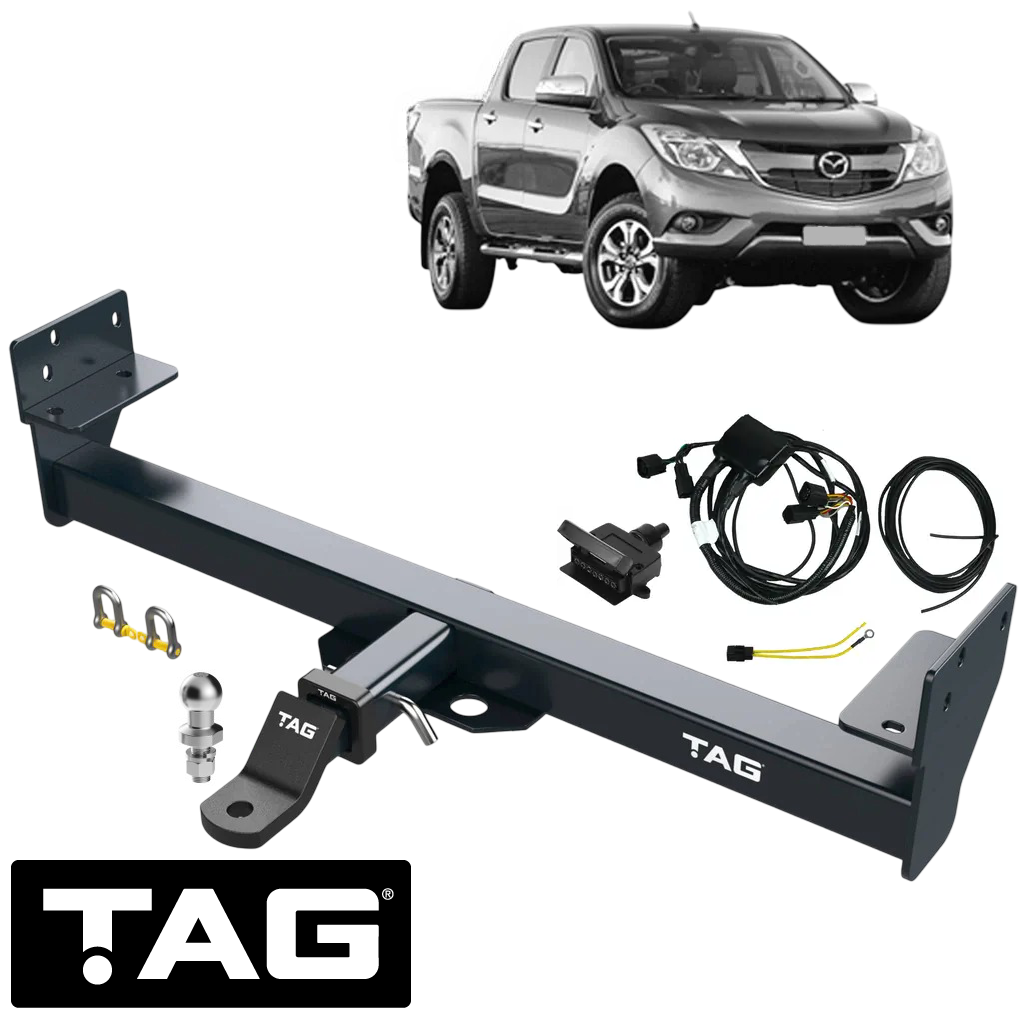 TAG HEAVY DUTY TOW BAR & WIRING KIT TO SUIT MAZDA BT-50 B22 B32 UP UR P5AT 3.2 I5 RWD STYLESIDE ONLY