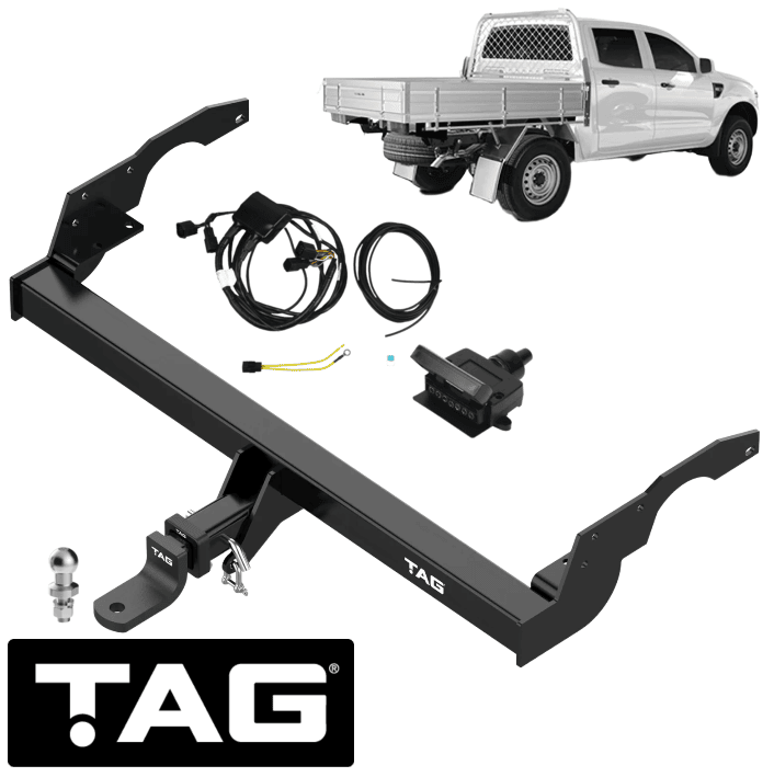 TAG HEAVY DUTY TOW BAR & WIRING KIT TO SUIT FORD RANGER PX P5AT TURBO DIESEL 3.2L I5 4WD CAB CHASSIS
