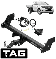 TAG HEAVY DUTY TOW BAR & WIRING KIT TO SUIT FORD RANGER PX P5AT TURBO DIESEL 3.2L I5 4WD CAB CHASSIS
