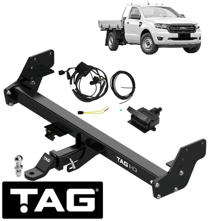 TAG HEAVY DUTY TOW BAR & WIRING KIT TO SUIT FORD RANGER PX P5AT TURBO DIESEL 3.2L I5 4WD CAB CHASSIS
