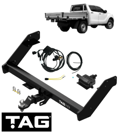 TAG HEAVY DUTY TOW BAR & WIRING KIT TO SUIT FORD RANGER PX P5AT TURBO DIESEL 3.2L I5 4WD CAB CHASSIS