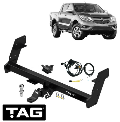 TAG HEAVY DUTY TOW BAR & WIRING KIT FOR MAZDA BT-50 B22 B32 UP UR P5AT 3.2 I5 4WD & RWD STYLESIDE