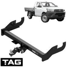 TAG HEAVY DUTY EXTENDED 3-PIECE DESIGN TOW BAR FOR TOYOTA HILUX GGN15R 1GR-FE 4.0L V6 04/2005 ON CAB