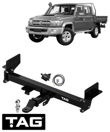 HEAVY DUTY 3-PIECE DESIGN TOW BAR & WIRING KIT FOR TOYOTA LANDCRUISER VDJ79R 1VDFTV 4.5L V8 08/12 ON