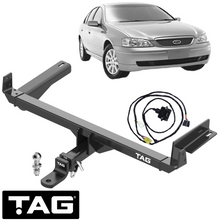 TAG HD TOW BAR & WIRING KIT W/ FACTORY REVERSE SENSORS FOR FORD FALCON BA BF BOSS 260 5.4L V8 SEDAN