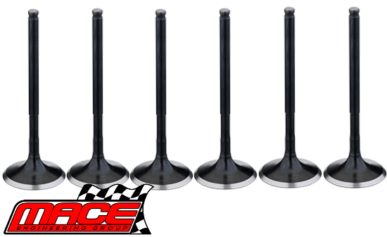 6 X MACE STAINLESS STEEL EXHAUST VALVE TO SUIT HOLDEN CALAIS VS VT VX VY ECOTEC L36 L67 S/C 3.8L V6