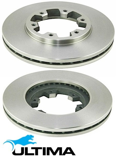 ULTIMA FRONT VENTED DISC BRAKE ROTOR SET TO SUIT NISSAN TERRANO D21 VG30I VG30E 3.0L V6