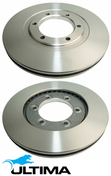 ULTIMA FRONT VENTED DISC BRAKE ROTOR SET TO SUIT FORD 4G54 G6 2.6L I4