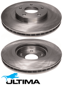 ULTIMA FRONT DISC BRAKE ROTOR SET TO SUIT NISSAN JUKE F15 HR12DDT HR15DE HR16DE 1.2L 1.5L 1.6L I4