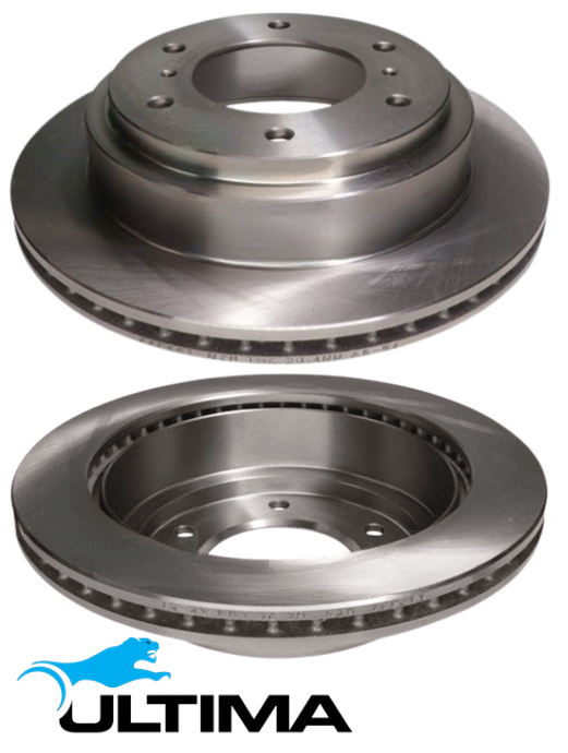 ULTIMA REAR DISC BRAKE ROTOR SET TO SUIT MITSUBISHI PAJERO NM NP NS NT 6G74 6G75 3.5L 3.8L V6