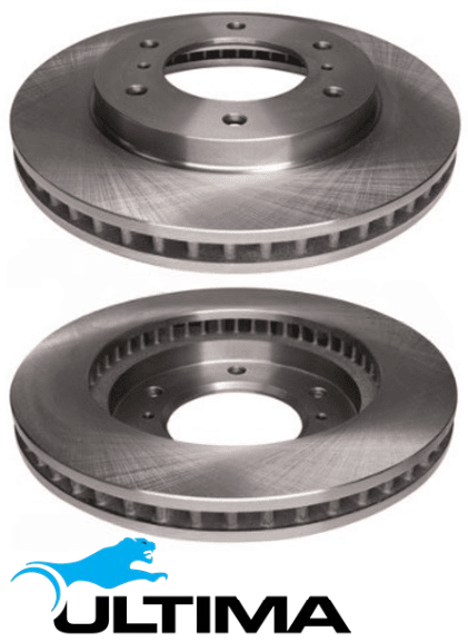 ULTIMA FRONT DISC BRAKE ROTOR SET TO SUIT MITSUBISHI 4G64 4M41T 4D56T 4N15 2.4L 2.5L 3.2L I4